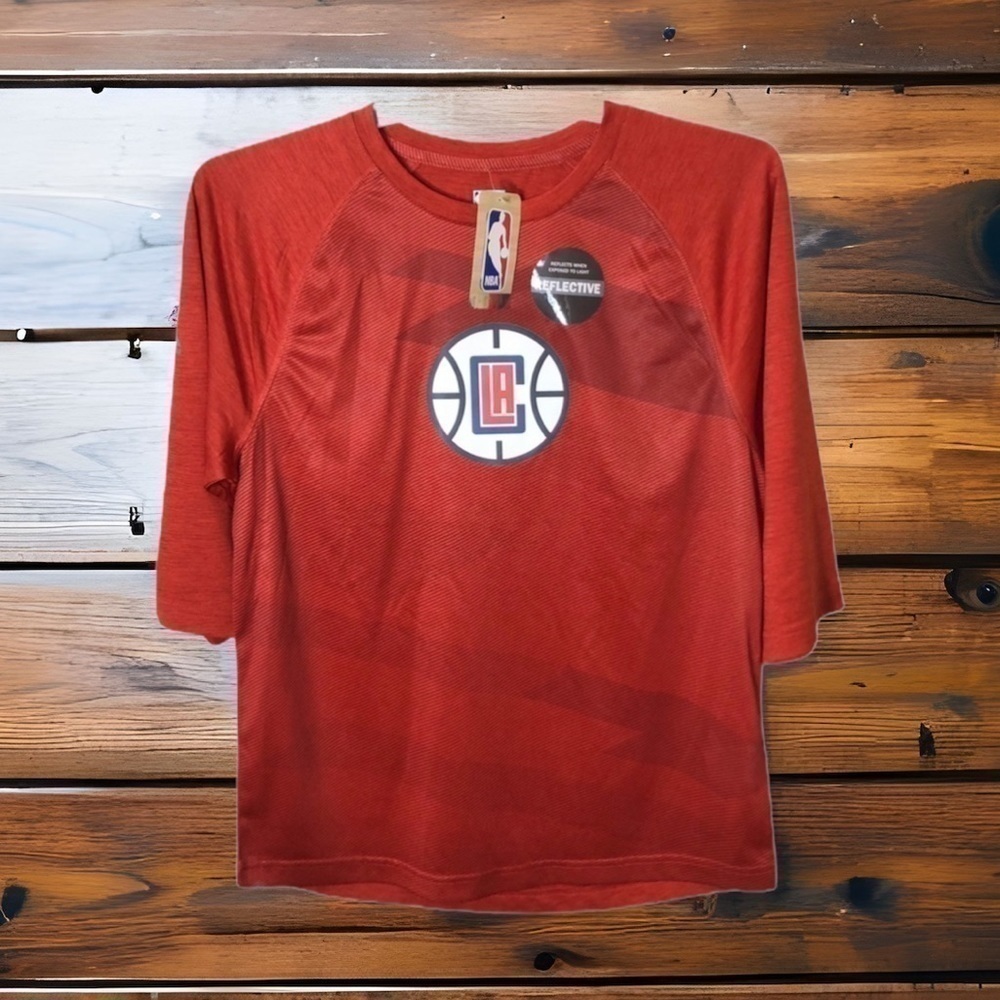 NBA LA Clippers Reflective Shirt NWT Red Men’s Medium Los Angeles